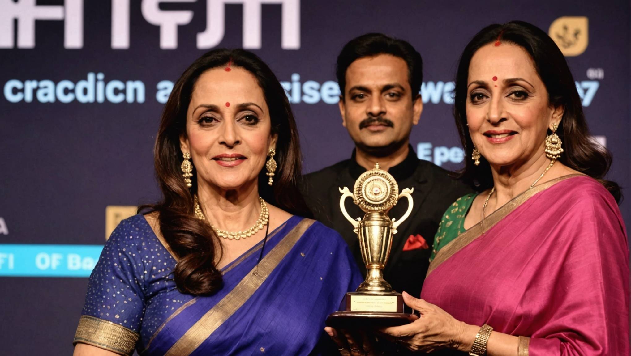 Hema Malini reçoit le prix de la personnalité du cinéma indien à l’IFFI 2021