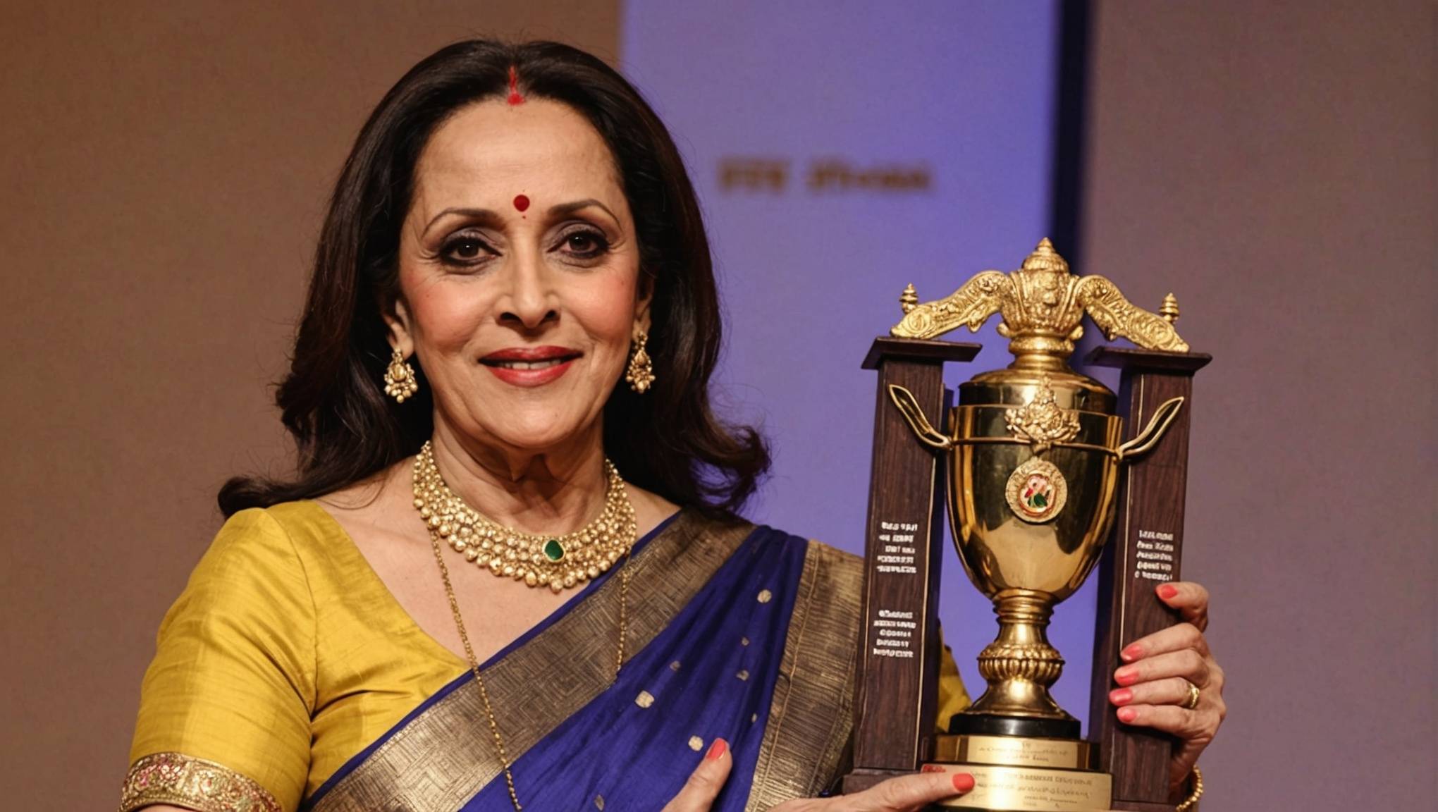 L’acteur vétéran Hema Malini a reçu le prix de la personnalité du cinéma indien de l’année 2021 à l’IFFI Goa